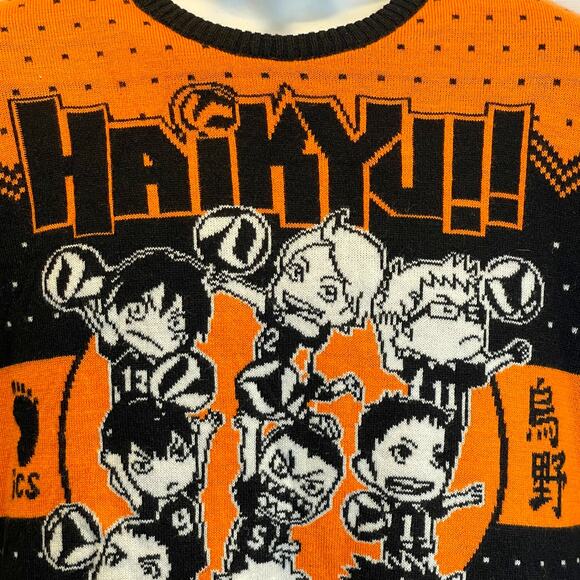Box Lunch HAIKYU!! Manga Ugly Christmas Sweater Size Small - Picture 2 of 5
